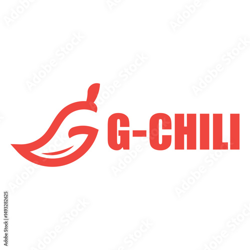 g chili restaurant flat minimalist logo design