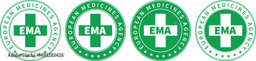 green circular emblem with cross and text symbolizing a medical or pharmaceutical organization	