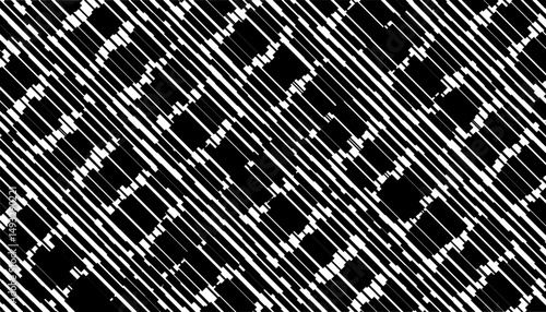 Black and white abstract geometric pattern with diagonal ways of lines. Made for modern background and jersey design. Vector Format Illustration 