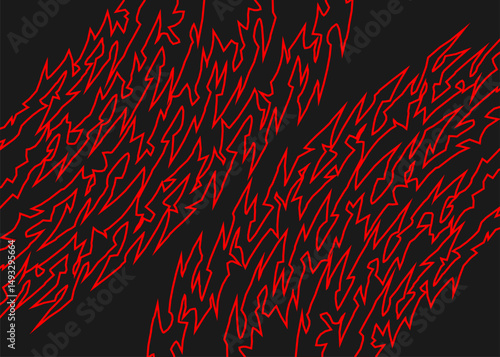 Abstract background with curved geometric spike lines pattern