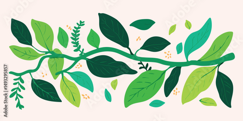 A vibrant botanical illustr...