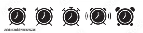 Time and Clock icons set. Clocks icon collection design, Victor illustration Eps 10.