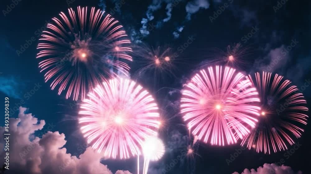 A breathtaking performance of radiant fireworks. A breathtaking performance of radiant fireworks.