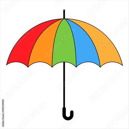 Celestial Umbrella icon.  Insurance Line Vector Icon for websites, mobile interfaces, presentations, banner, visual branding etc. Vector illustration. isolated on white and black background. EPS 10 11
