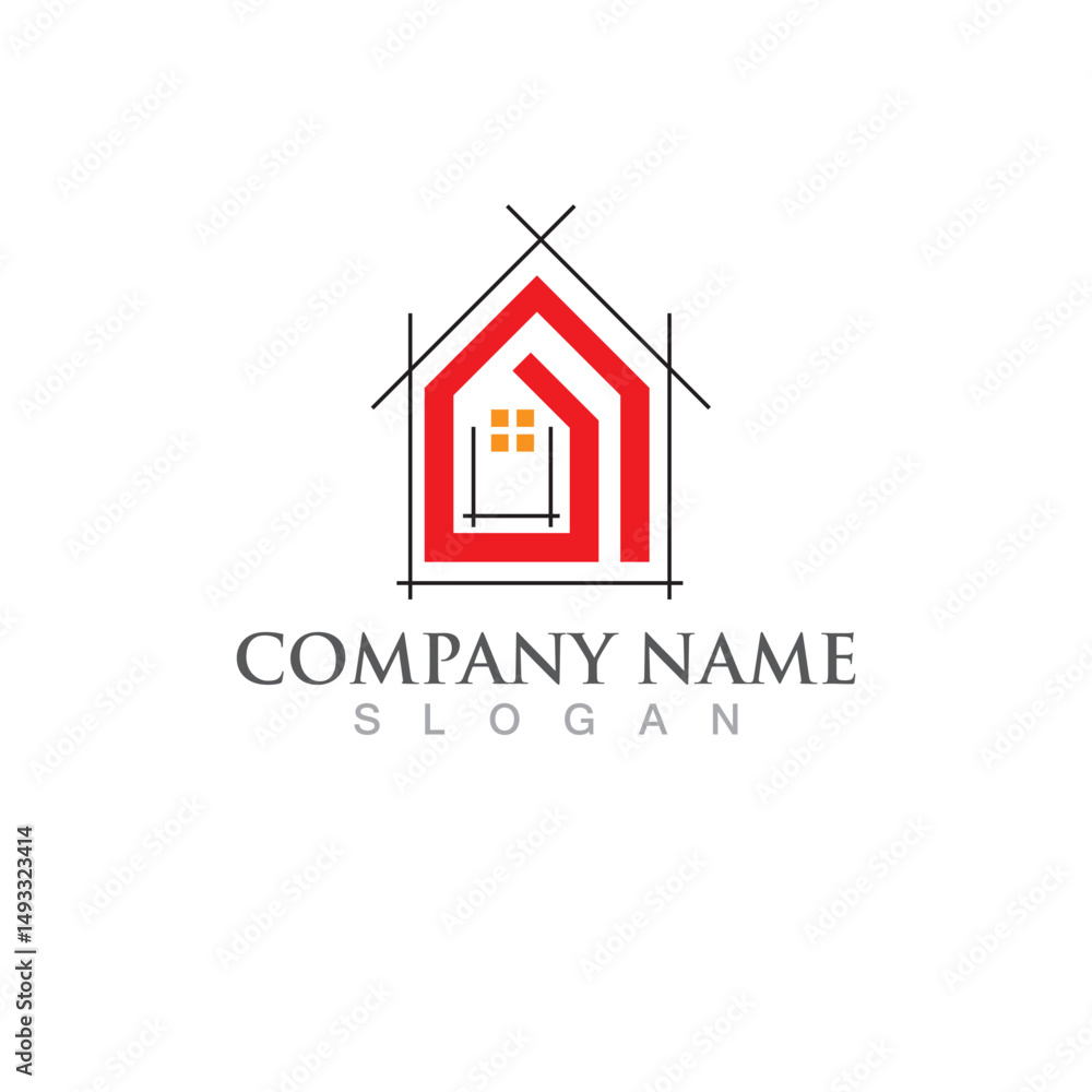 Home building logo and symbol vector image Home building logo and symbol vector image