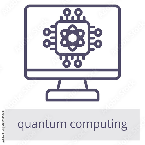 Quantum Computing Element For Design Graphic