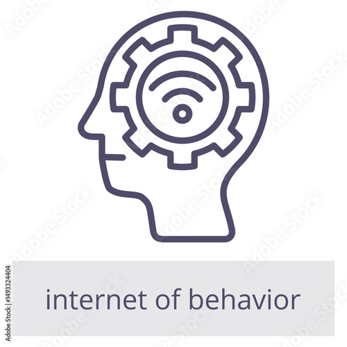 Internet Of Behavior Element For Design Graphic