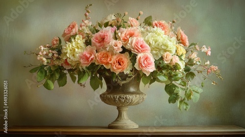 Wallpaper Mural Vintage floral arrangement Torontodigital.ca