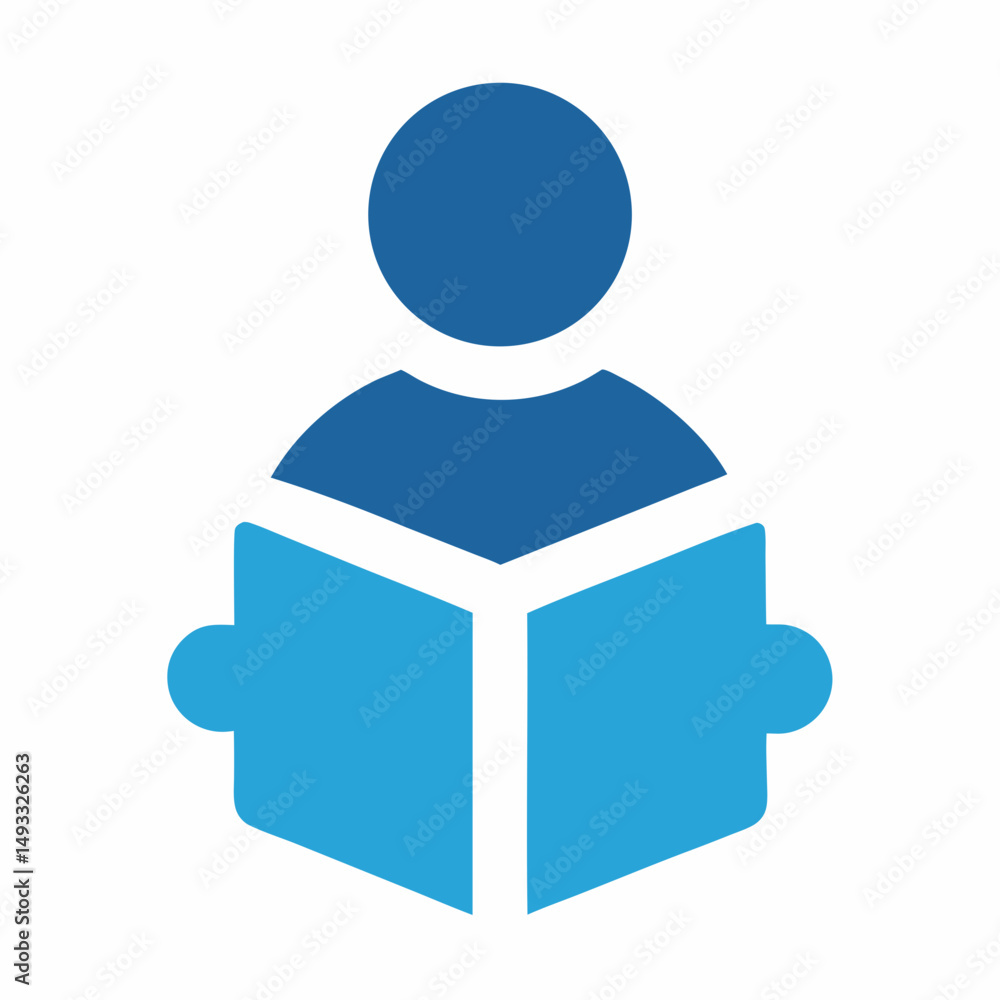Person-reading-icon on white background, Instant Digital Download. Person-reading-icon on white background, Instant Digital Download.