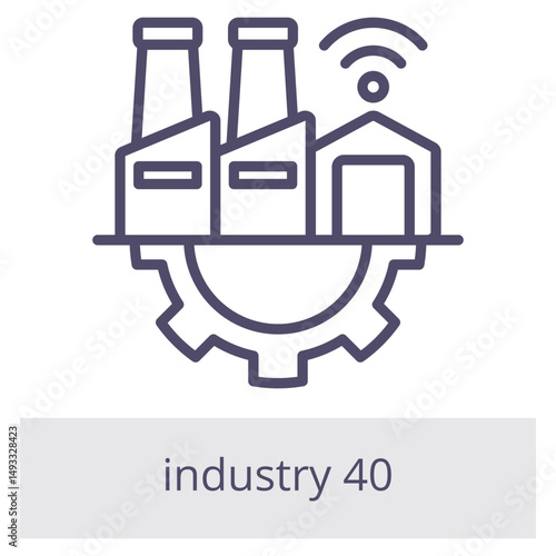 Industry 40 Element For Design Graphic