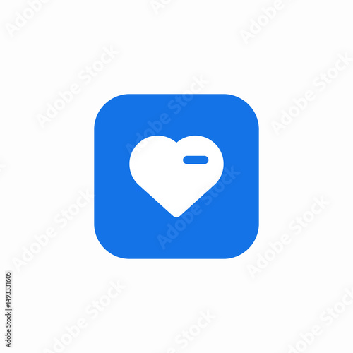 heart remove icon sign vector