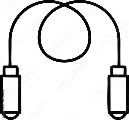 Jump Rope Fitness Exercise Icon Graphic