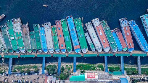 areal view of dhaka sadarghat lonch terminal(biwtc)