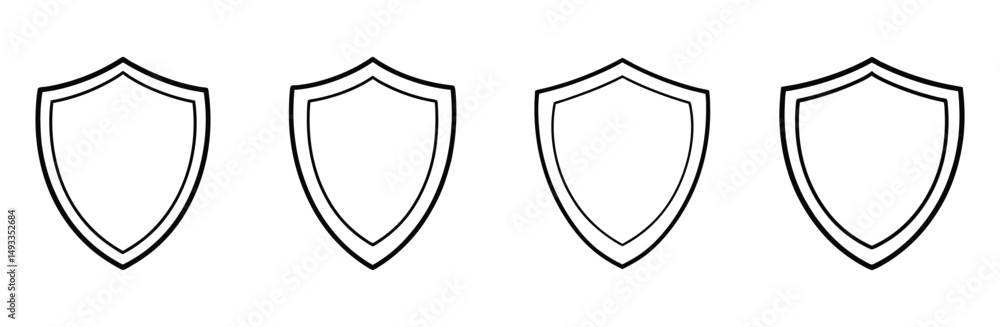 Security shield sign vector illustration. Security shields symbols with check mark and padlock. Shield security icon, Safety, protection sign. Security shield sign vector illustration. Security shields symbols with check mark and padlock. Shield security icon, Safety, protection sign.