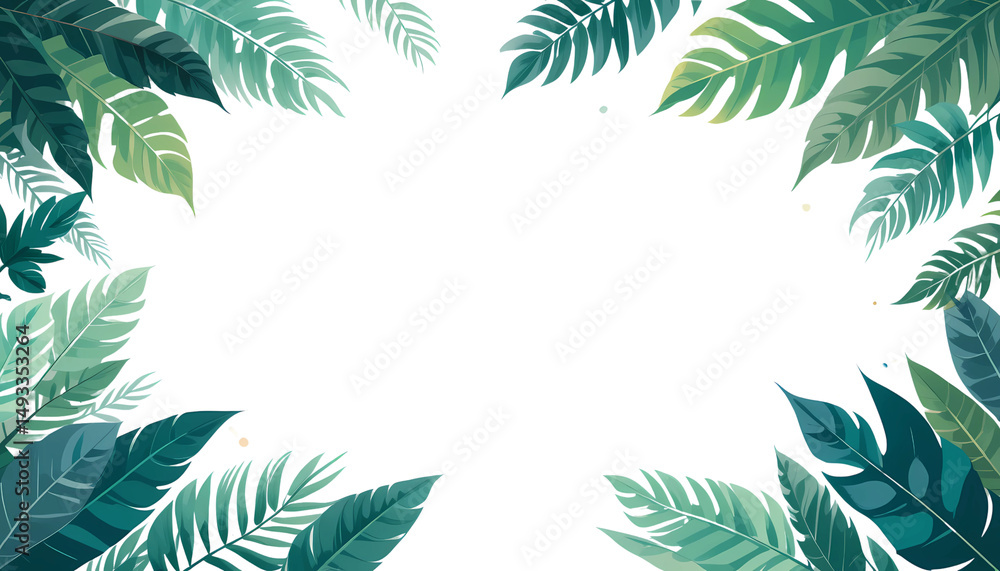 Tropical leaves foliage plant jungle bush floral arrangement nature backdrop isolated on transparent background.