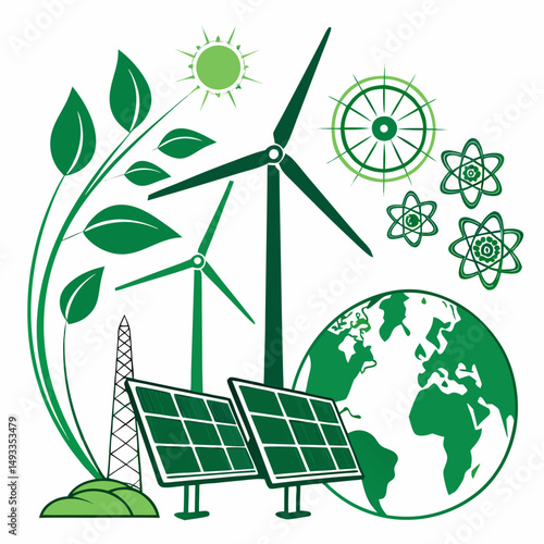 Green energy sources sustainable power renewable resources ecology environment