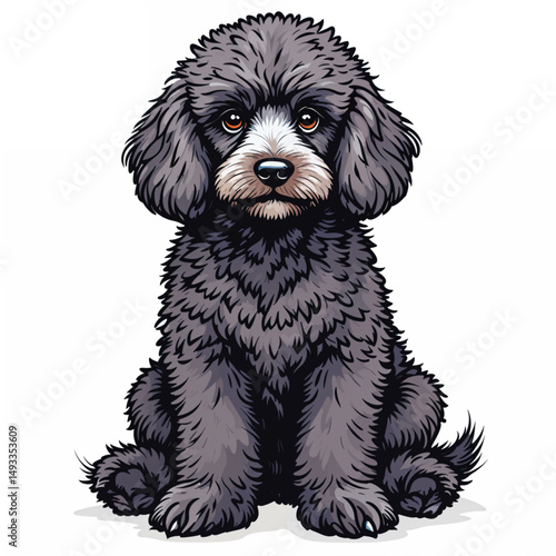 Poodle dog Vector Illustration isolated