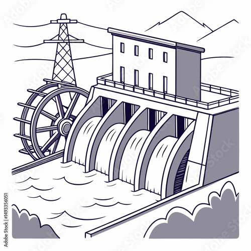 Hydroelectric dam power generation renewable energy water turbine