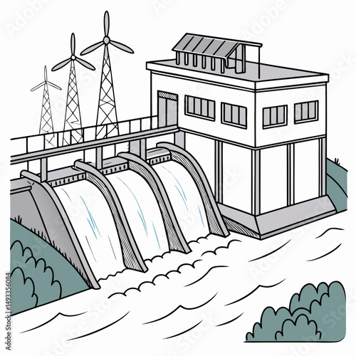 Hydroelectric dam power station renewable energy green technology