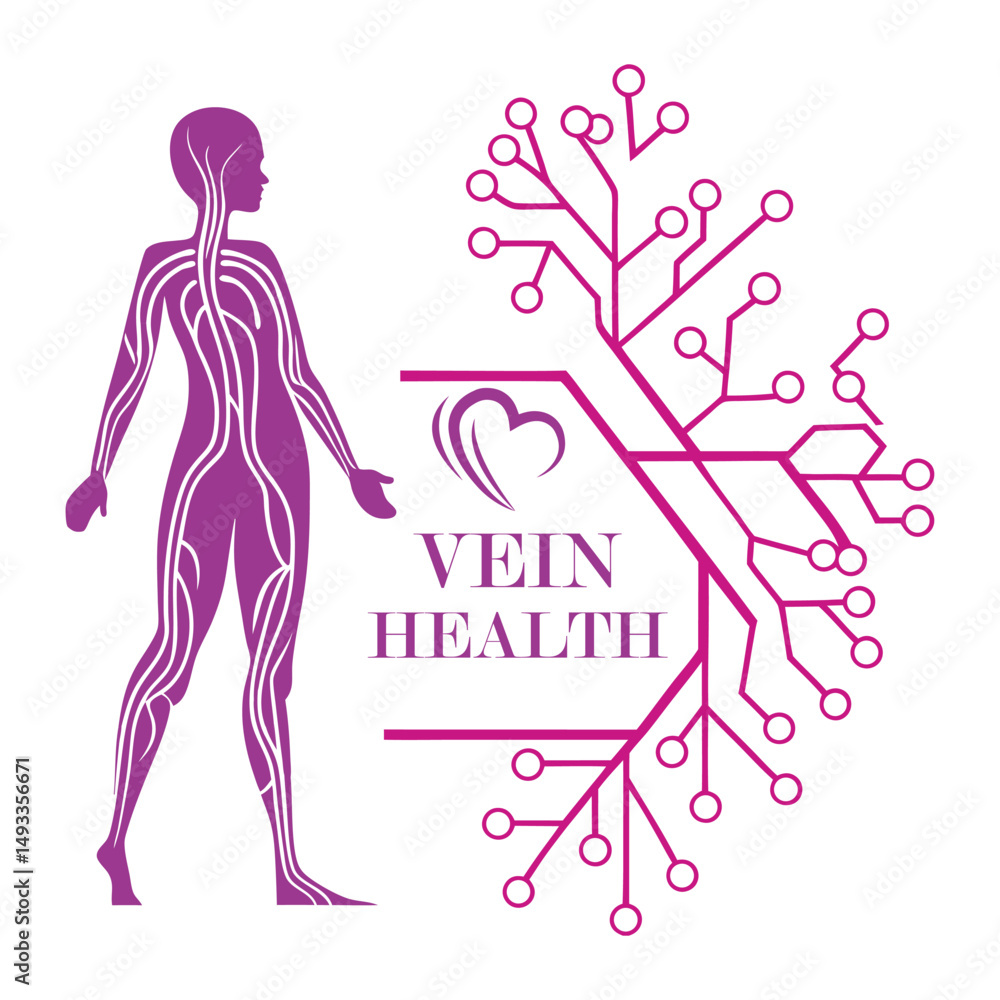 Fototapeta premium Wellness Healthcare Logo Design Green Blue Leaves