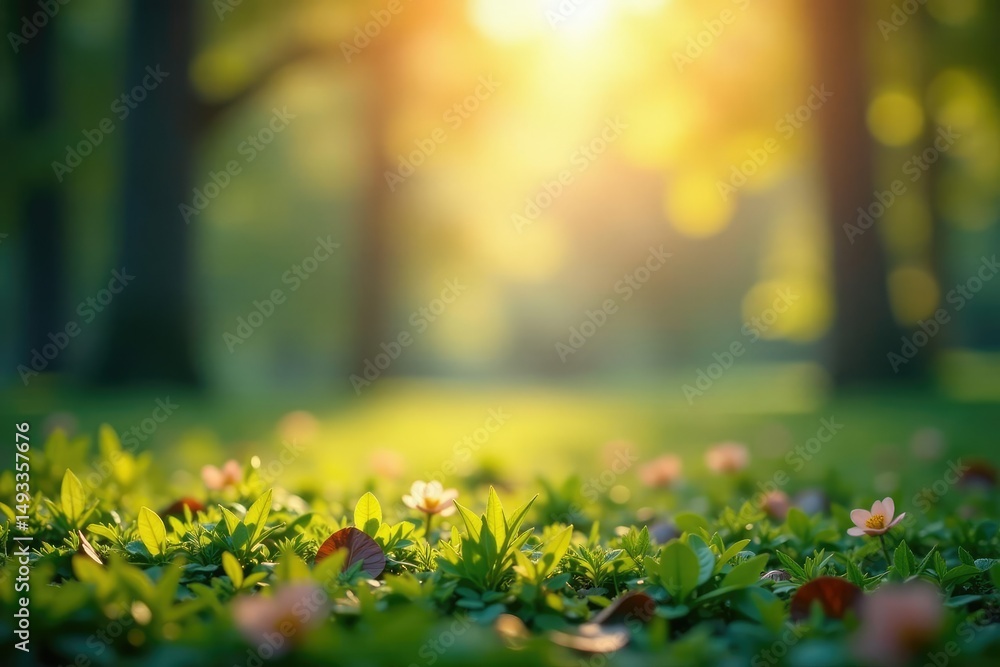 Obraz premium Abstract blurred nature scene, soft focus textures, seamless, zen, background