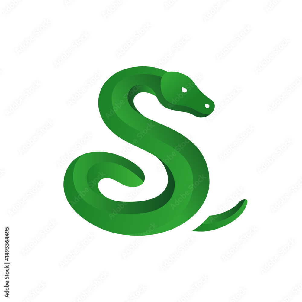 Fototapeta premium Snake Letter S Logo
