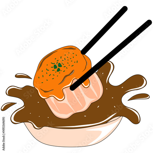 Cartoon character dimsum mentai