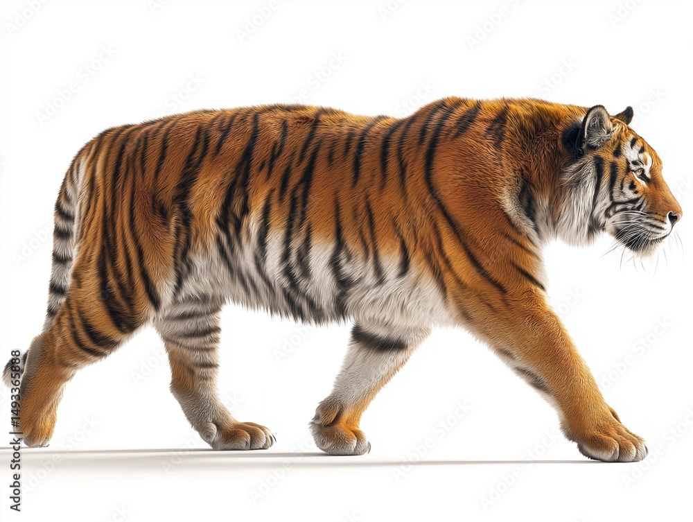 Obraz premium tiger isolated on white background