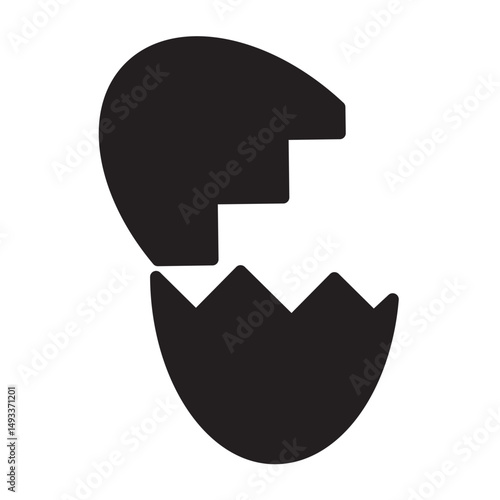 Easter eggs icon. Set of decorated ester eggs vector. Spring easter black and white egg elements. 