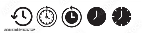  Time and Clock icons set. Clocks icon collection design. clock icon symbol, Victor illustration Eps 10.