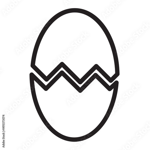 Easter eggs icon. Set of decorated ester eggs vector. Spring easter black and white egg elements. 
