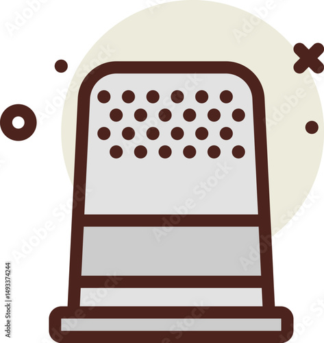 thimble illustration on a white background         
