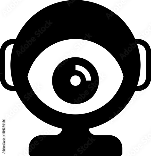 web camera illustration on a white background         