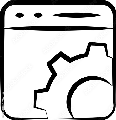 web services illustration on a white background        