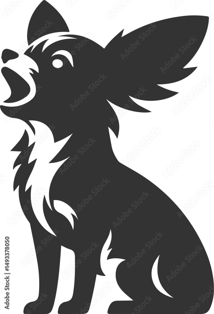 Obraz premium Chihuahua vector animal drawing silhouette