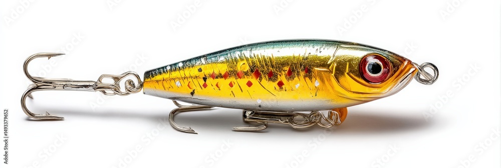 Close-up of a fishing lure with intricate details and vibrant colors. Close-up of a fishing lure with intricate details and vibrant colors.