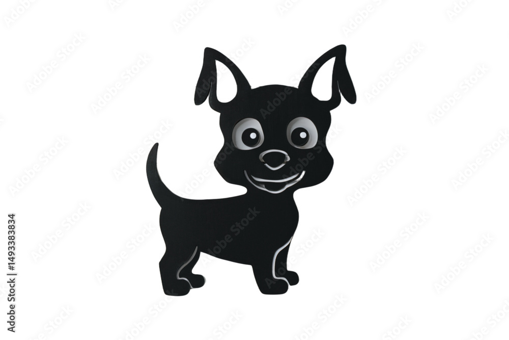 Fototapeta premium Black Dog Silhouette Vector.