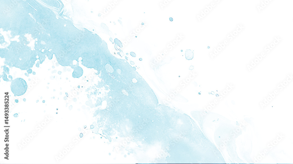 Obraz premium blue water splash white background.