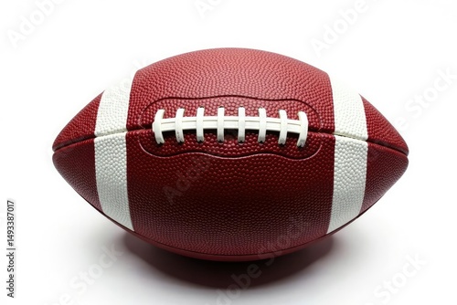 Overhead view of an american football, isolated on white, competition, field