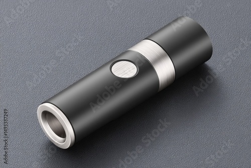 a minimalist design featuring a silver whistle on a solid black background symbolizing truth photo