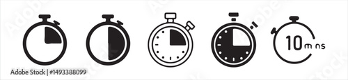 Clock line icon. Victor illustration, Eps 10.