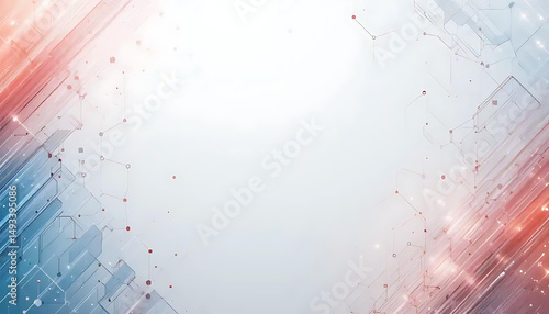 Modern Tech Abstract PowerPoint Background with Clean Gradient Center