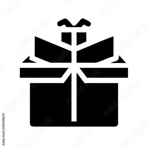 gift in an open box or catalog unboxing packaging on transparent background for web and graphic design