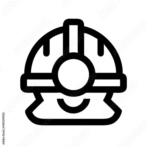 mining helmet crypto miner silhouette on transparent background for web and graphic design