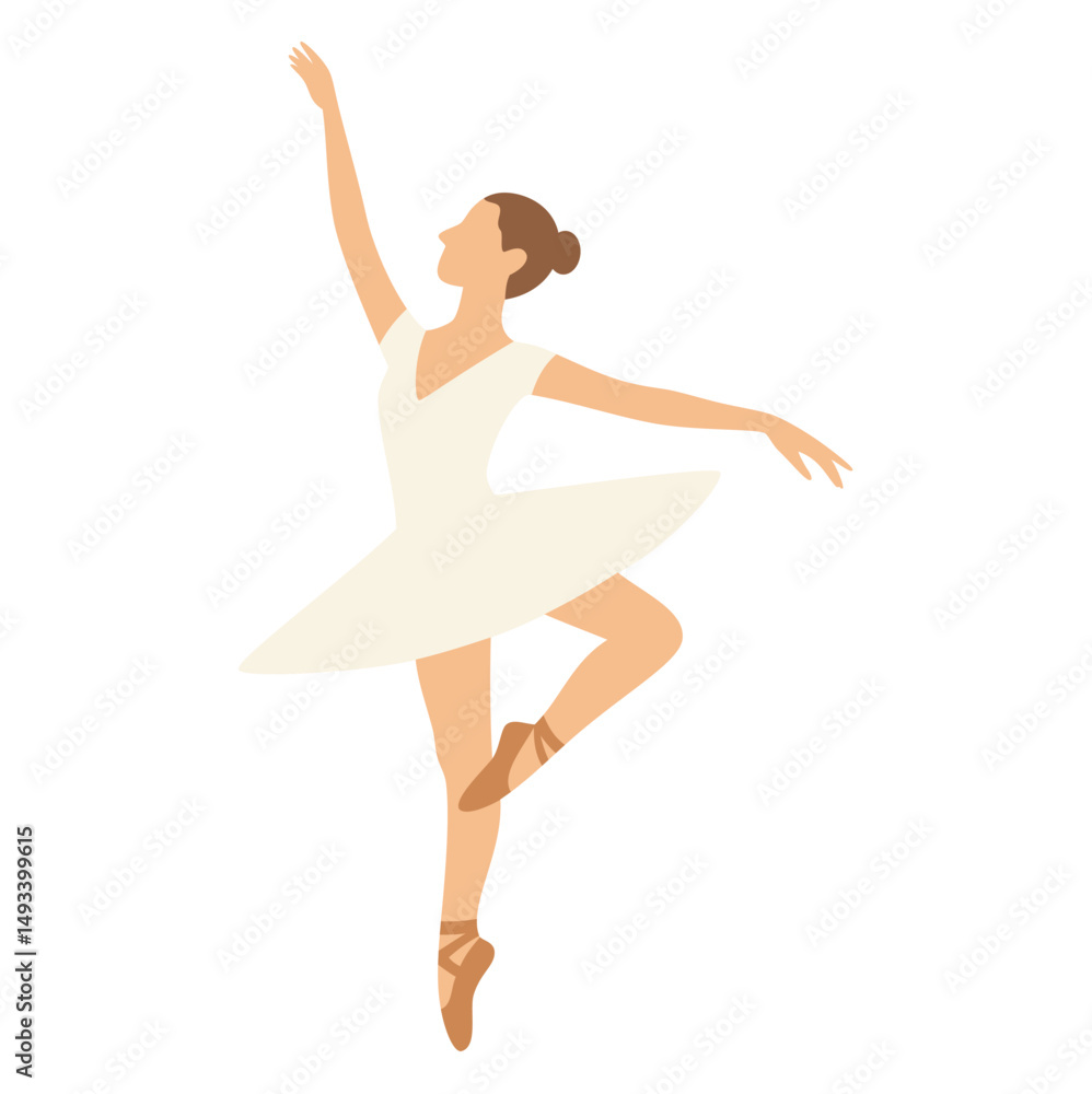 Obraz premium Ballerina woman illustration. Vector image