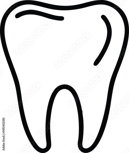 Dental Icon Clean, Simple Tooth Illustration for Healthcare Designs