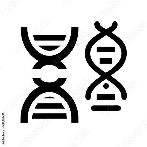 dna modification silhouette on transparent background for web and graphic design
