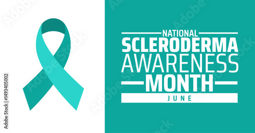 National Scleroderma Awareness Month background banner or poster design template. June Campaign for Skin Disease.