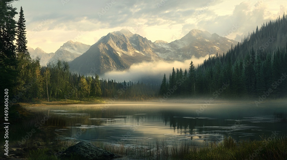 Fototapeta premium sunrise in the mountains
