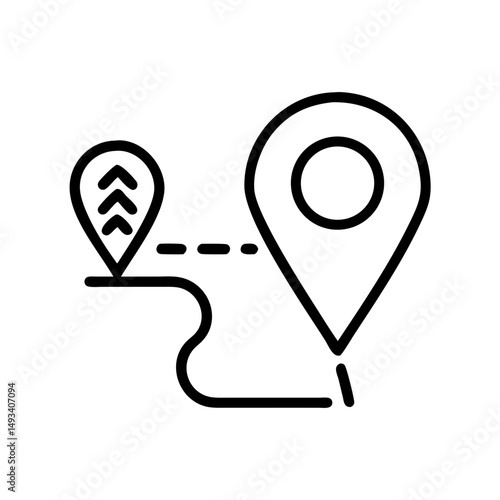 Long bacterium with flagella on transparent background for web and graphic design